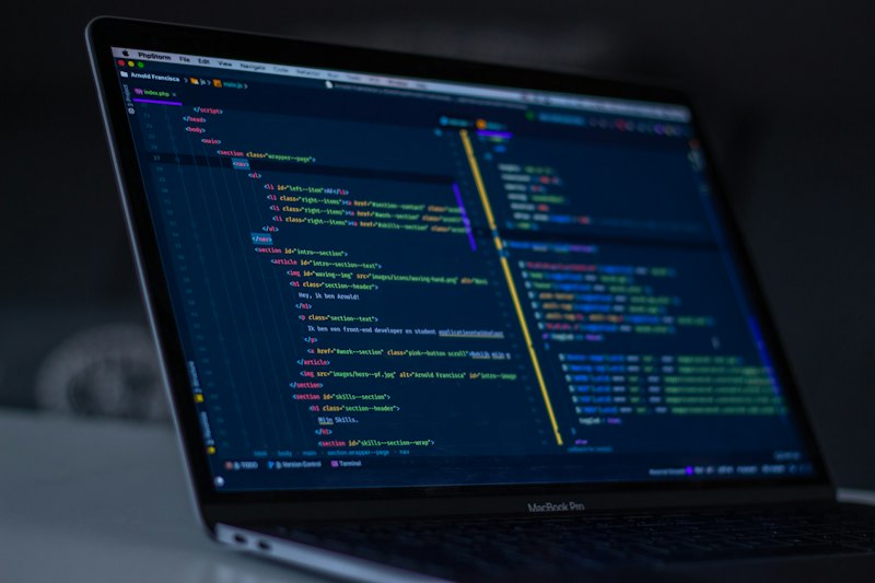Coding course - laptop with code